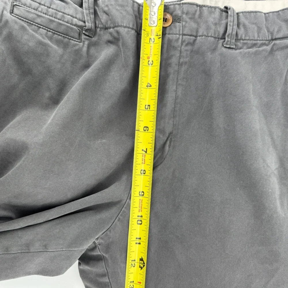 Banana Republic Relaxed Fit Men Preppy Grandpa Core Gray Chinos Pants Size 35x32